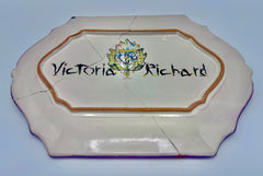 Mended Platinum & Purple Superflous Dinner Plate