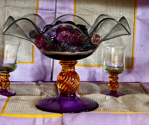 Ebullient Glass Compote