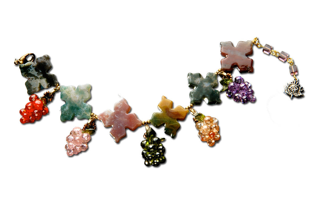 Sparkling Grapes Scottish Agate Bracelet